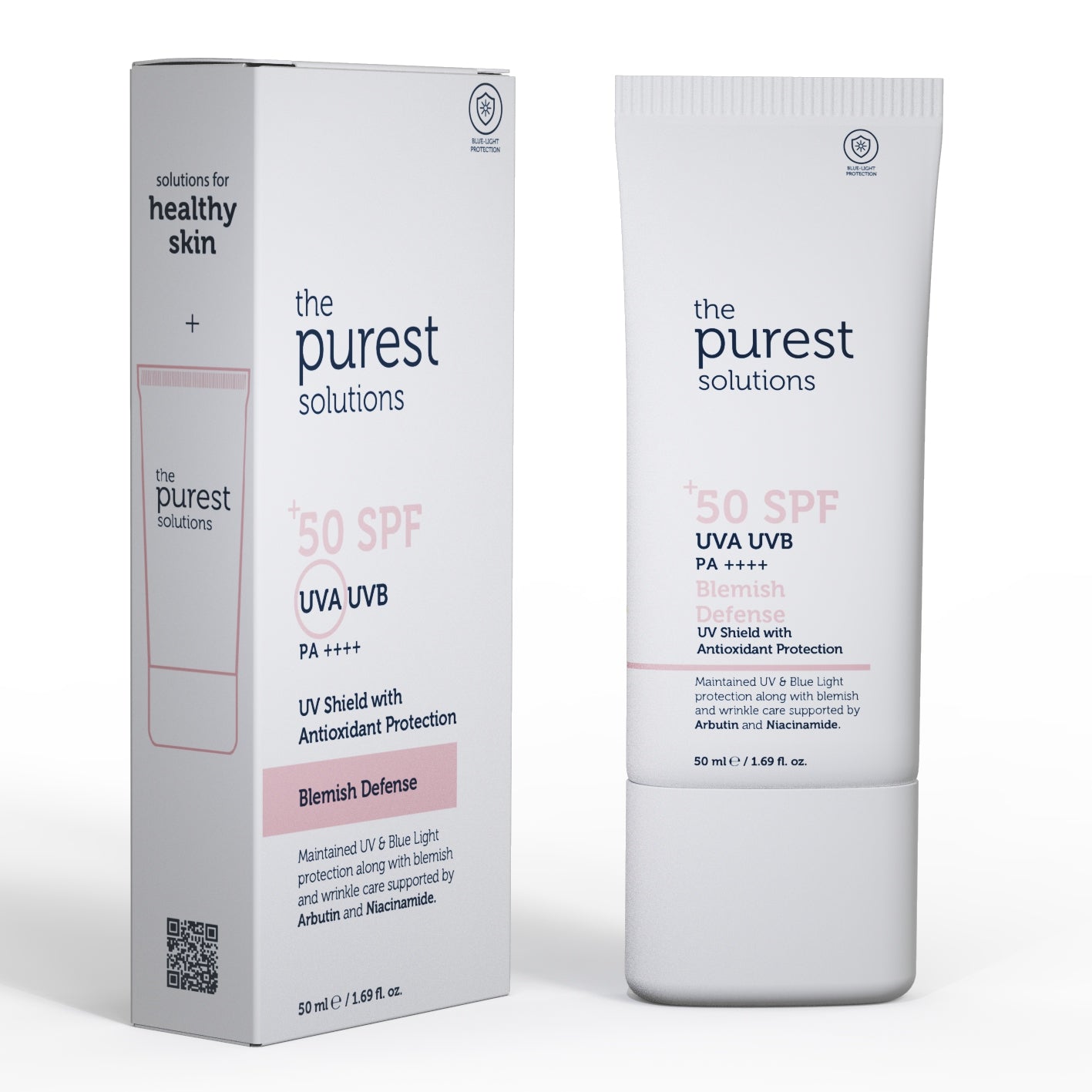 The Purest Solutions Blemish Defense Spf50+ Cream 50ml واقي شمس خافي العيوب