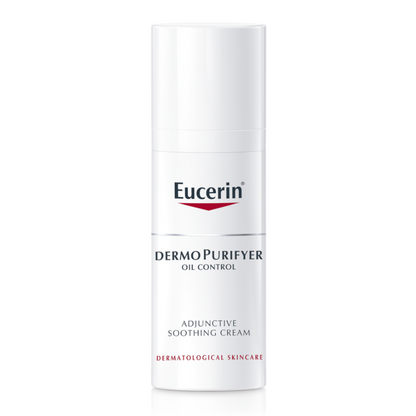 Eucerin DermoPurifyer Adjunctive Soothing Cream 50ml مرطب للبشرة الحساسة المعرضة لحب الشباب