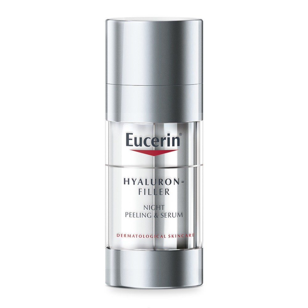 Eucerin Hyaluron Filler Night Peeling &amp; Serum 30ml سيروم مرطب ومقشر ليلي مضاد للشيخوخة