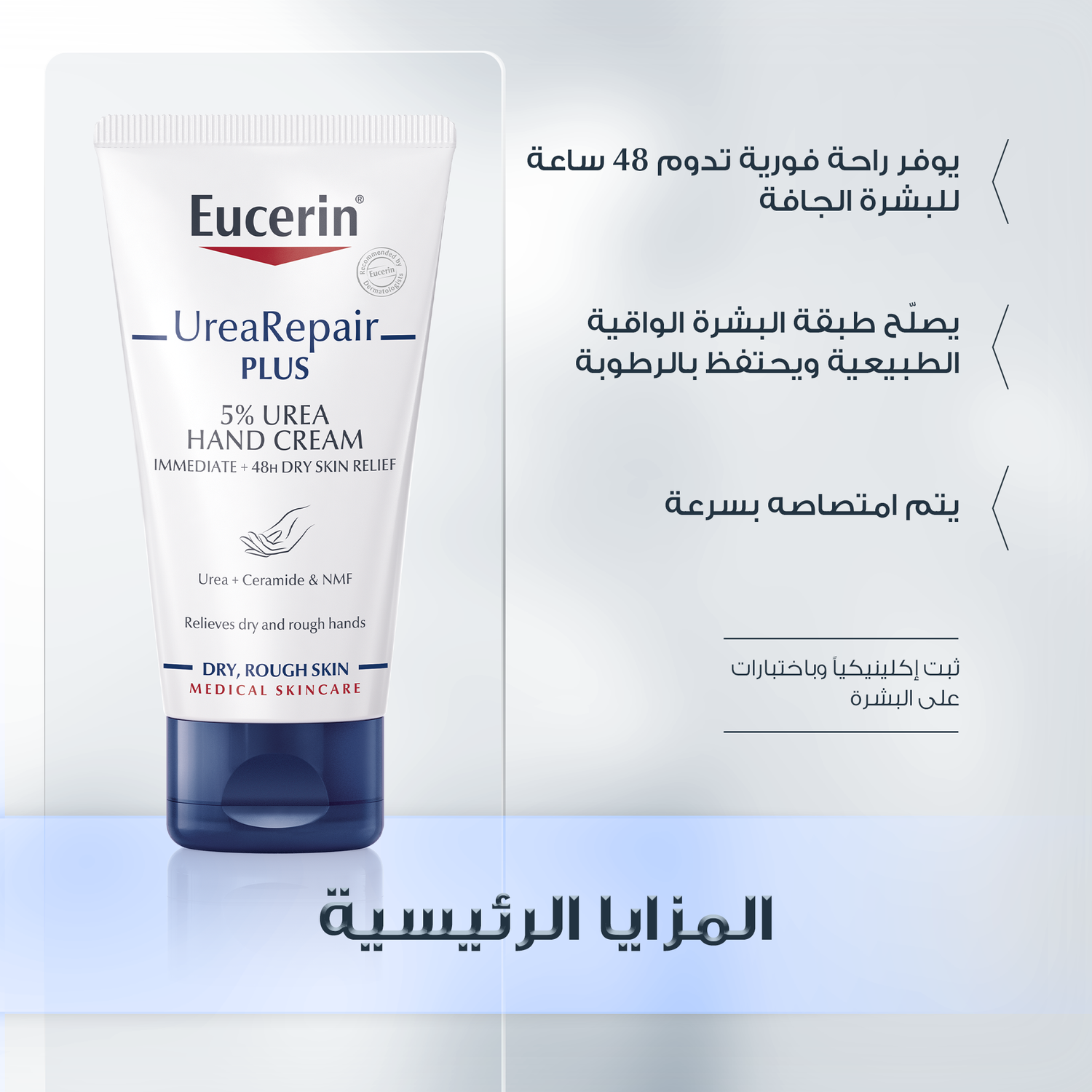 Eucerin Urea 5% Repair Hand Cream 75ml كريم مرطب لليدين باليوريا