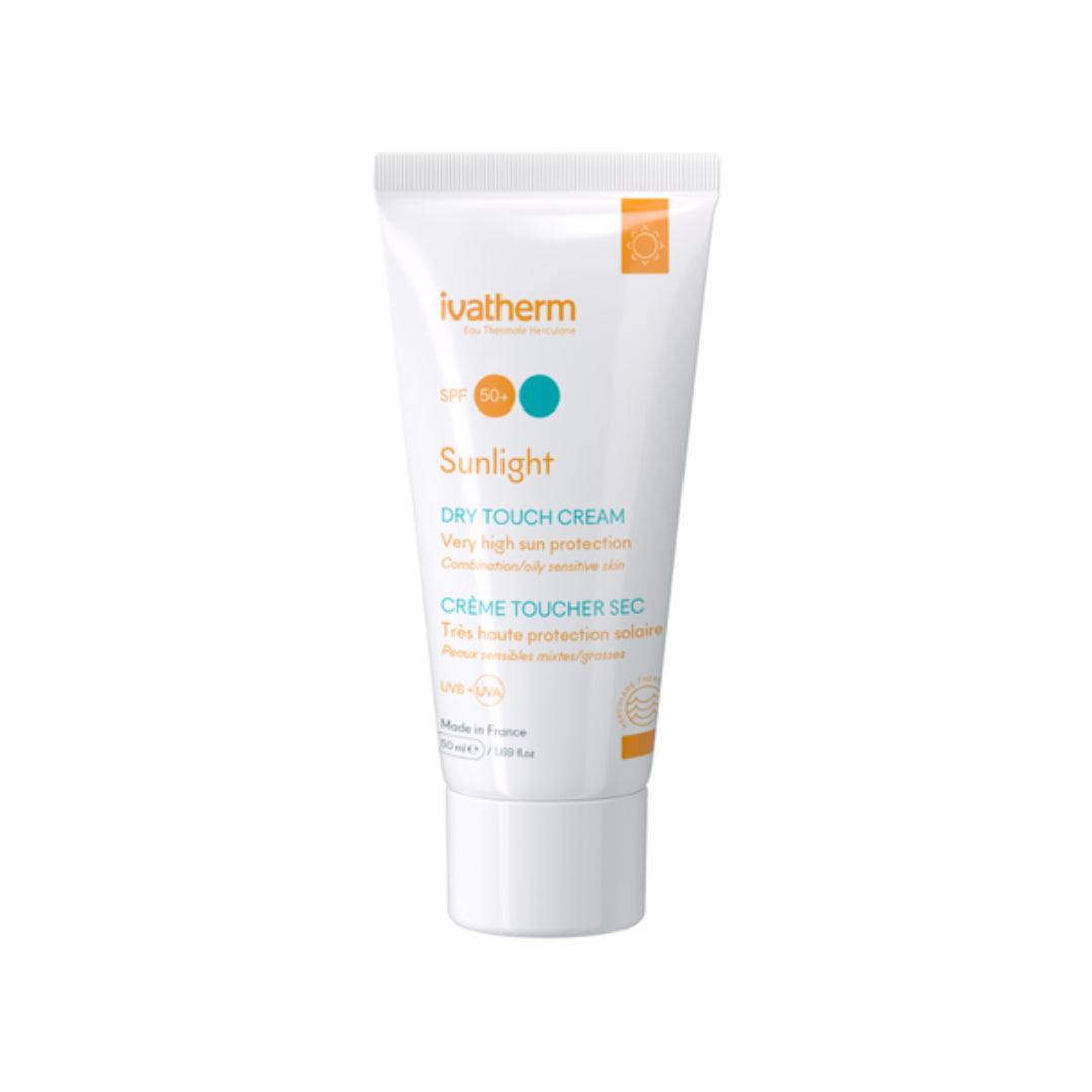 Ivatherm Sunlight Dry Touch Fluid  Spf50+ 50ml واقي شمس للبشرة المختلطة والدهنية