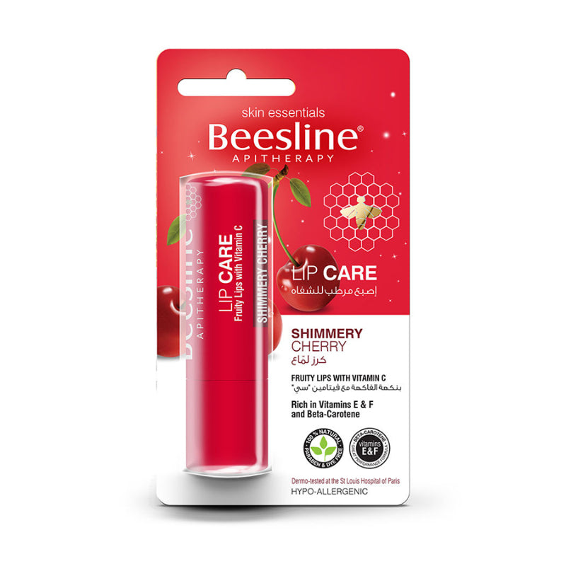 Beesline  Shimmery Cherry Lip Balm 4g مرطب الشفاه بالكرز اللماع