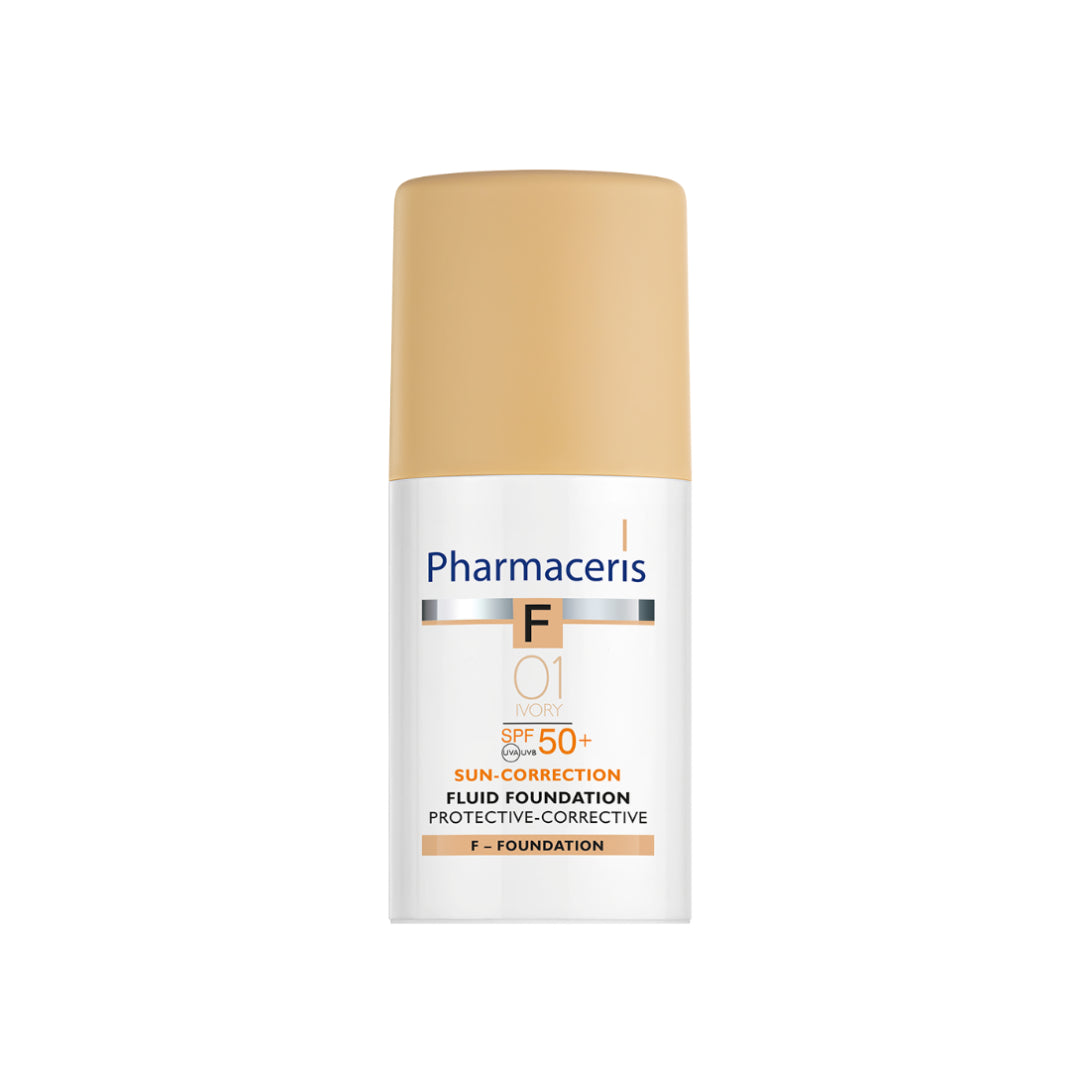 Pharmaceris F Protective-corrective Foundation Spf50+ Fluid 30ml (01 Ivory) كريم أساس