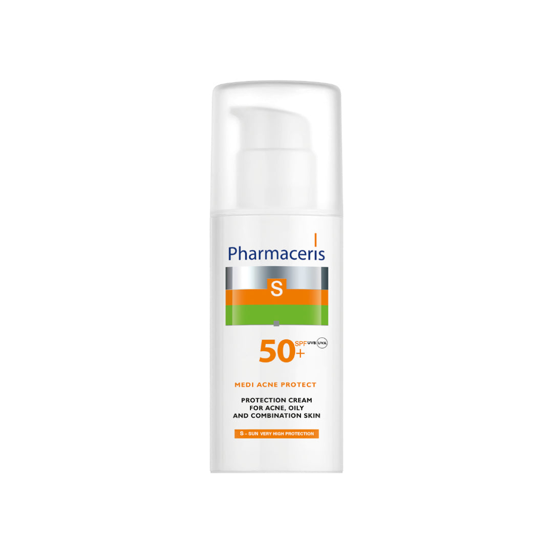 Pharmaceris S Medi Acne Protect Protection Cream SPF50+ 50ml واقي شمس للبشرة الدهنية