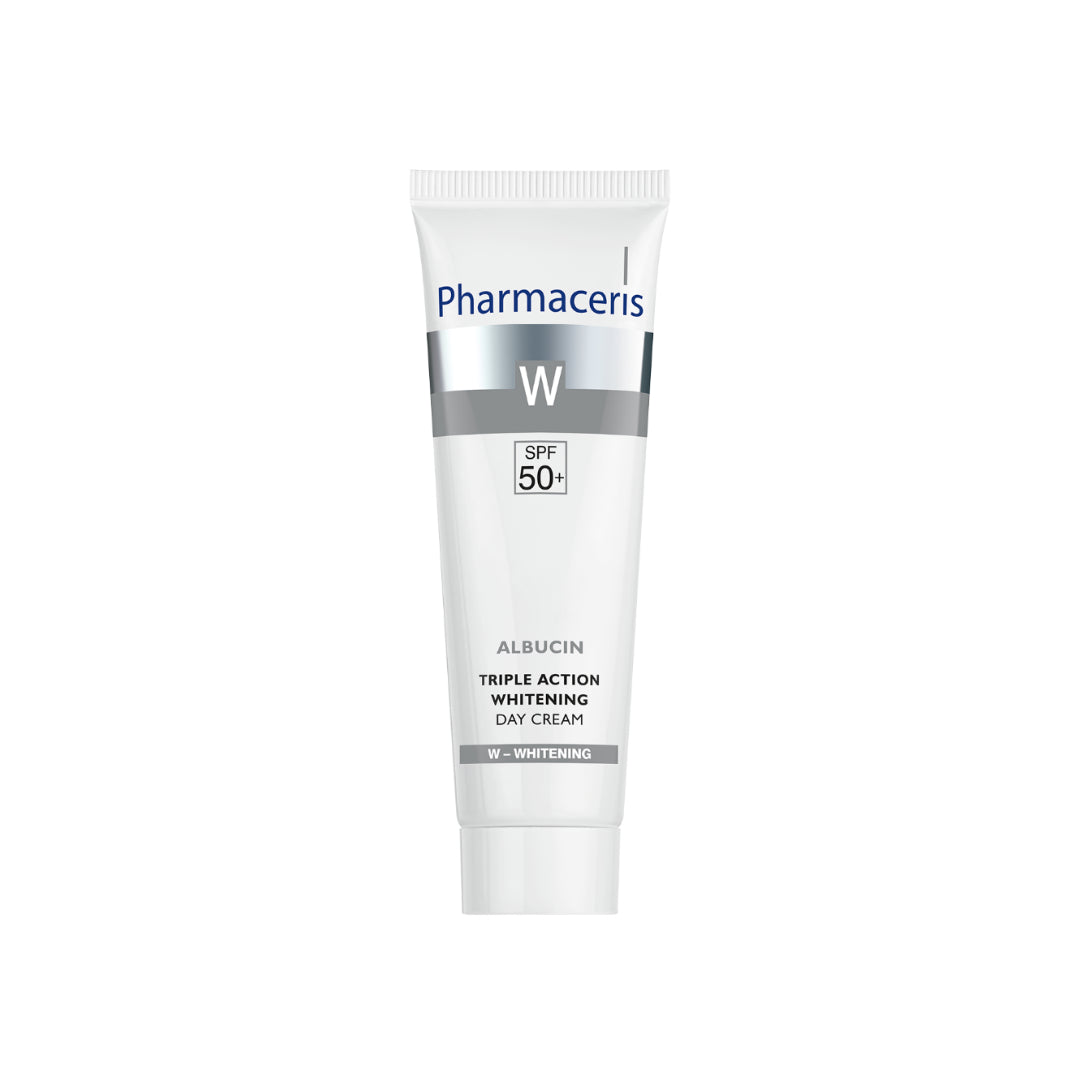 Pharmaceris W Albucin Triple Action Whitening Spf50+ Day Cream 30ml كريم نهاري لتفتيح البشرة