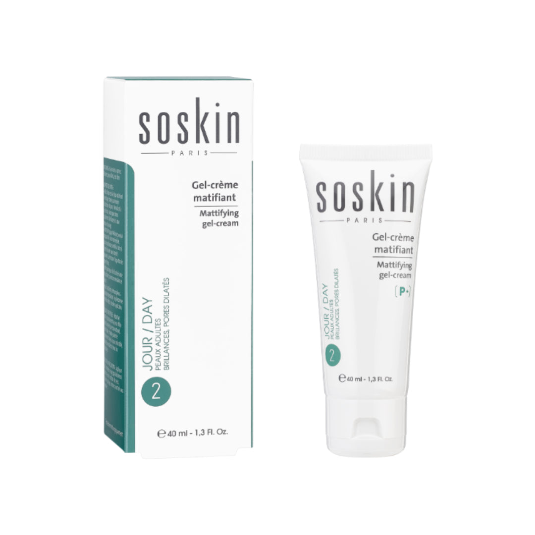 Soskin P+ Mattifying Gel Cream 40ml كريم معالج مرطب للبشرة الدهنية