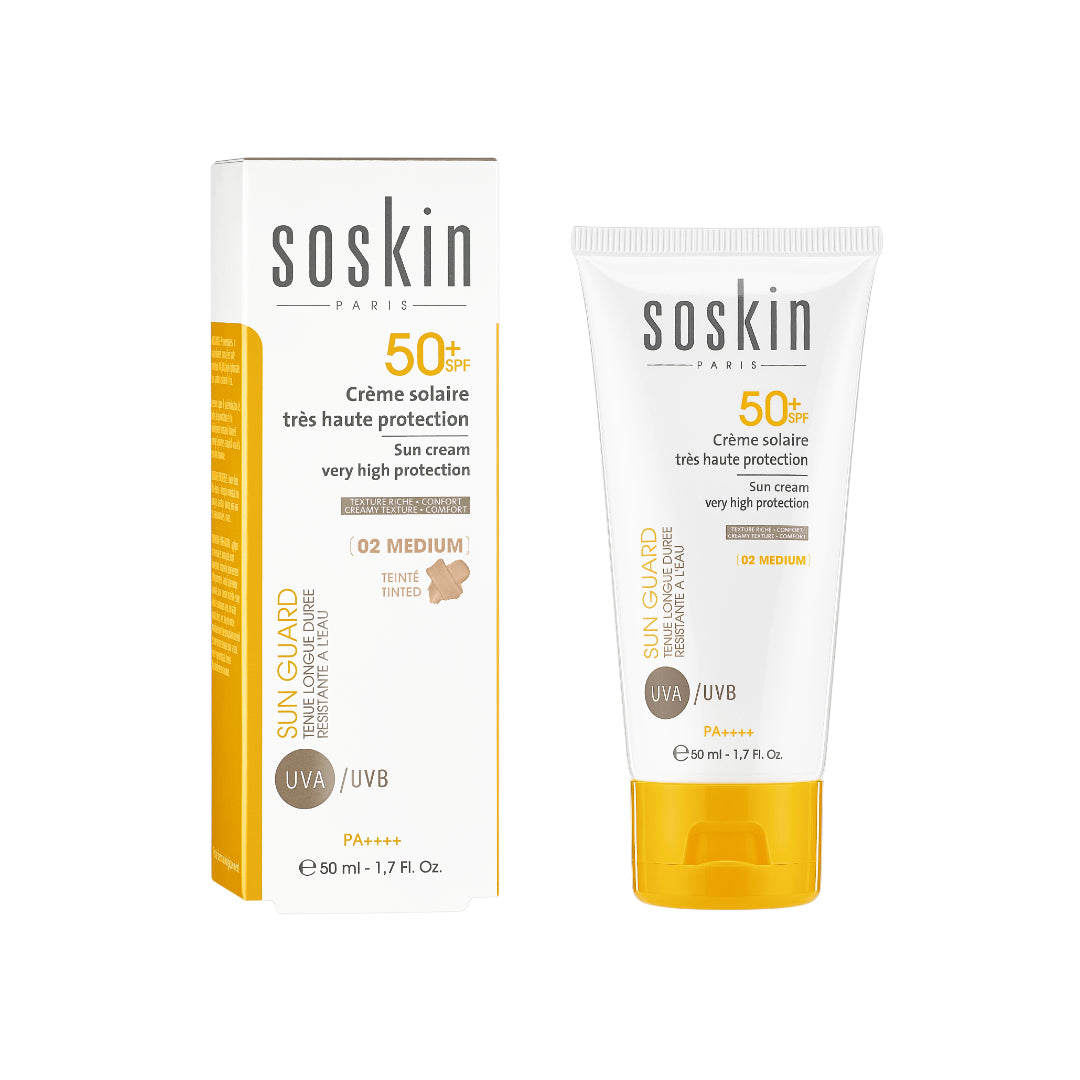 Soskin Spf50+ Tinted Cream 50ml (02) واقي شمس لون متوسط