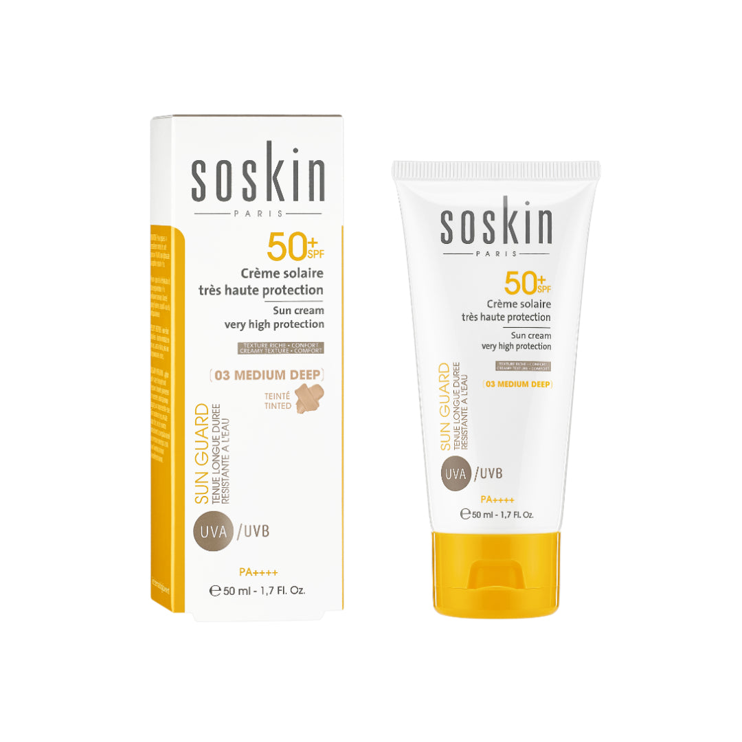 Soskin Spf50+ Tinted Cream 50ml (03) واقي شمس لون غامق