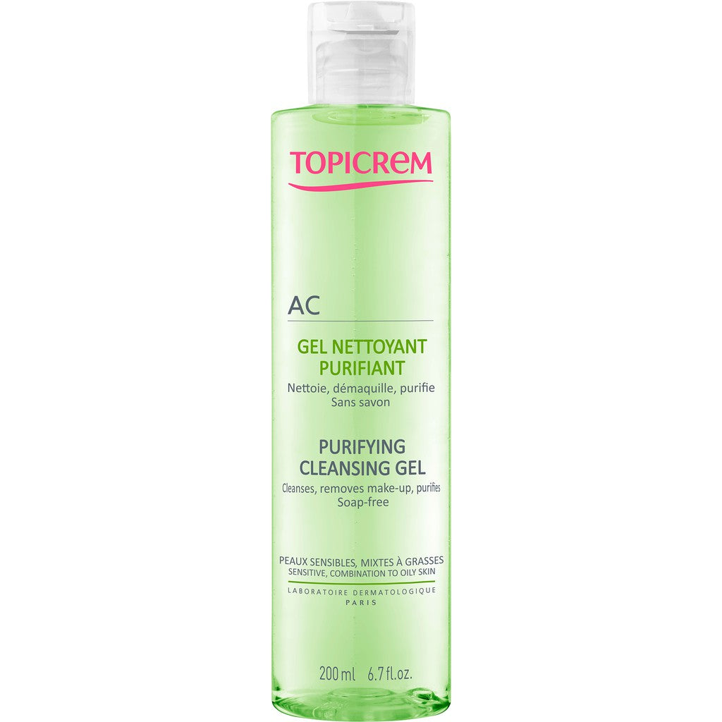 Topicrem AC Purifying Cleansing Gel 200ml غسول للبشرة الدهنية والمعرضة لحب الشباب