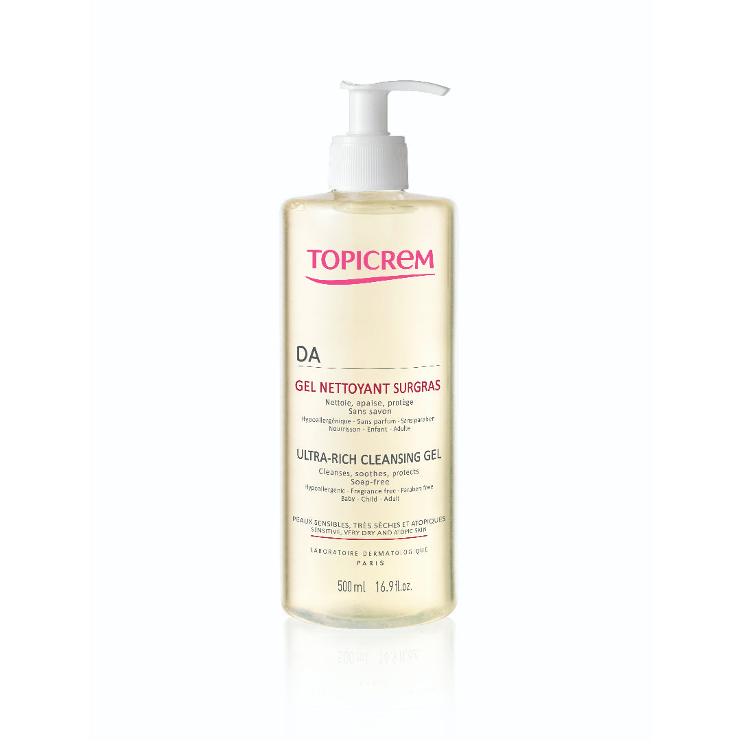 Topicrem DA Ultra Rich Cleansing Gel 500ml غسول للبشرة الحساسة والجافة