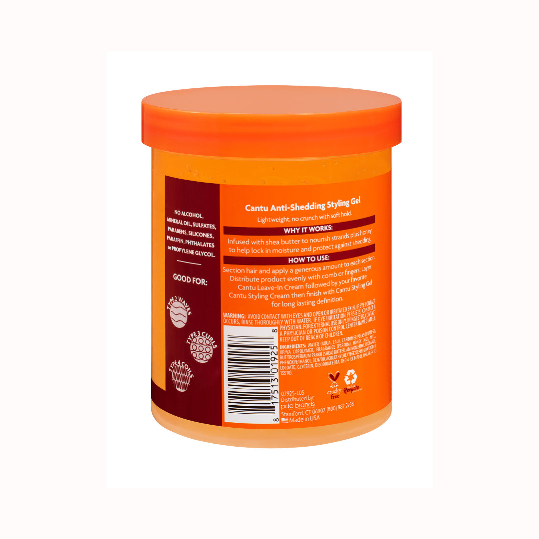 Cantu Honey Styling Gel 524g جل زبدة الشيا والعسل لتصفيف الشعر