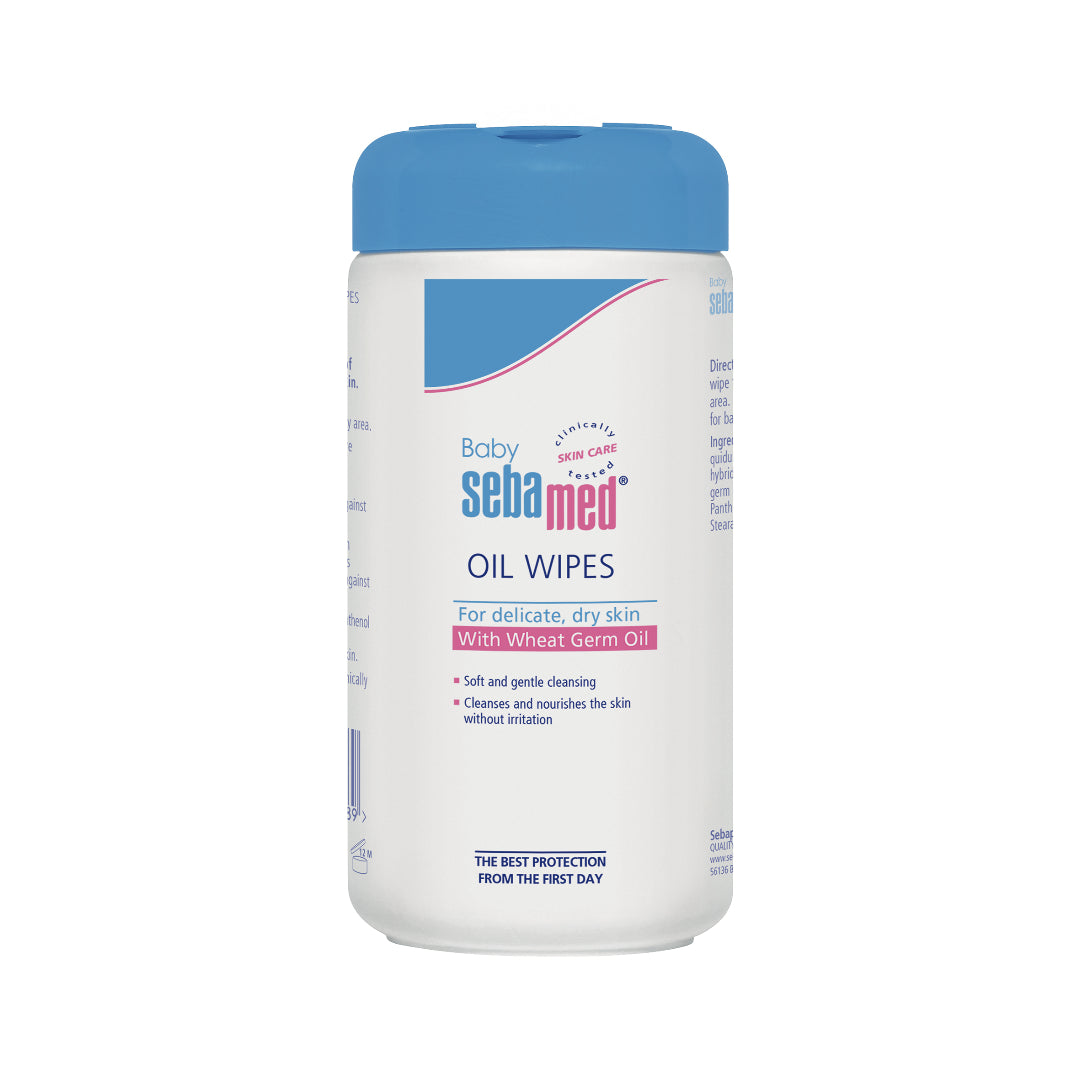 Sebamed Baby Oil Wipes 70 Pcs مناديل زيتية لتنظيف بشرة الطفل