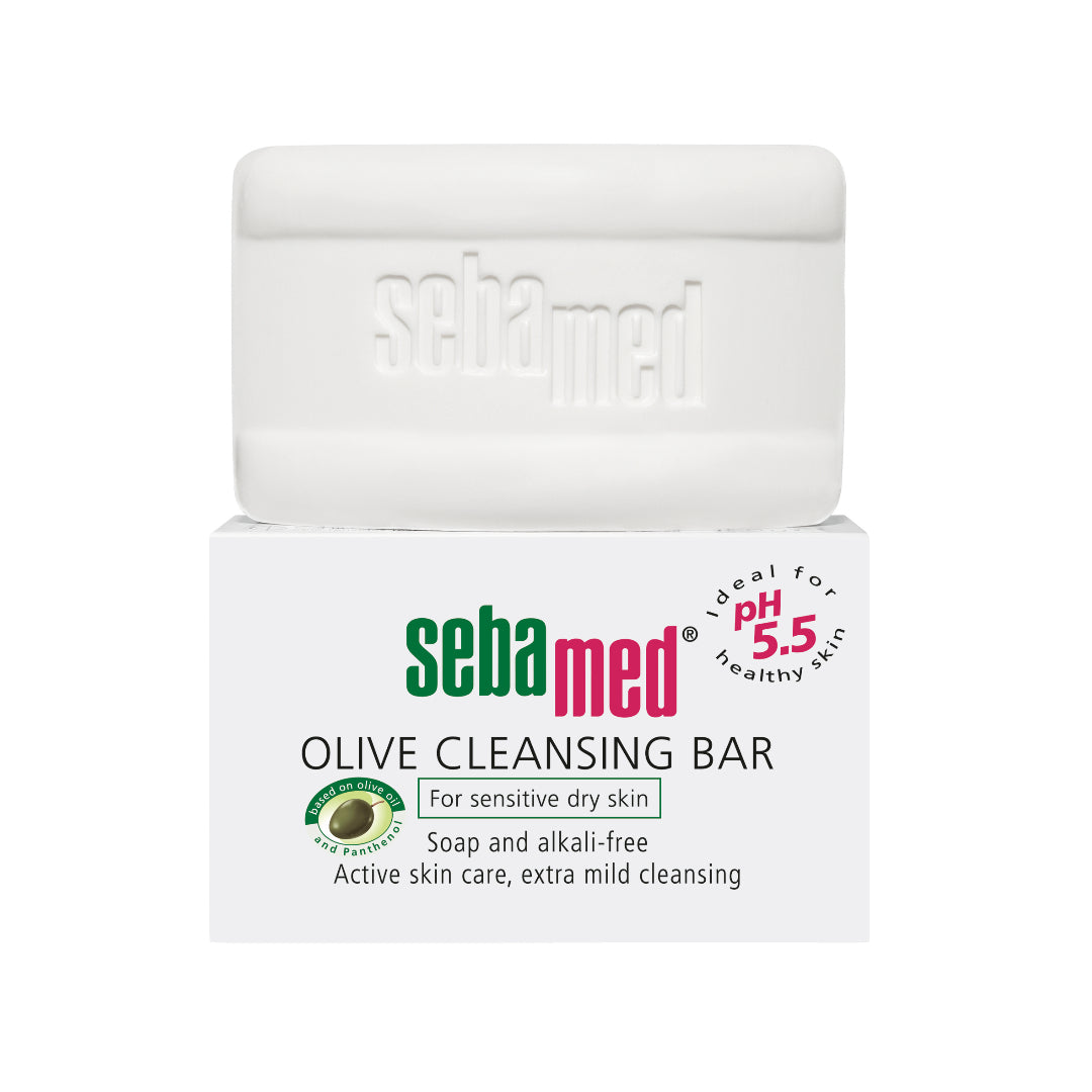 Sebamed Olive Cleansing Bar 150g صابون للبشرة الجافة الحساسة مع زيت الزيتون