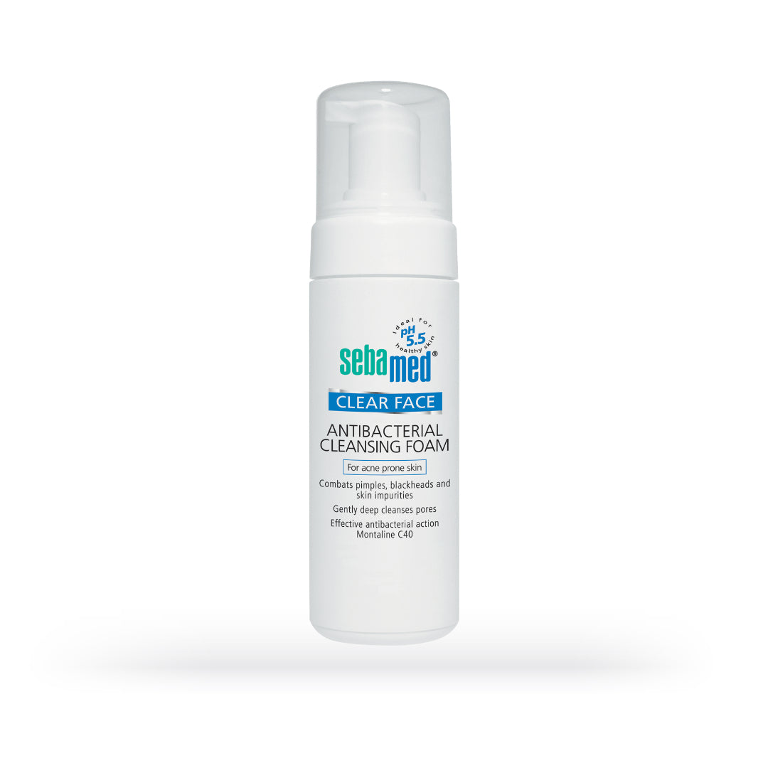 Sebamed Clear Face Antibacterial Cleansing Foam 150 ml غسول رغوي للبشرة الدهنية المعرضة لحب الشباب