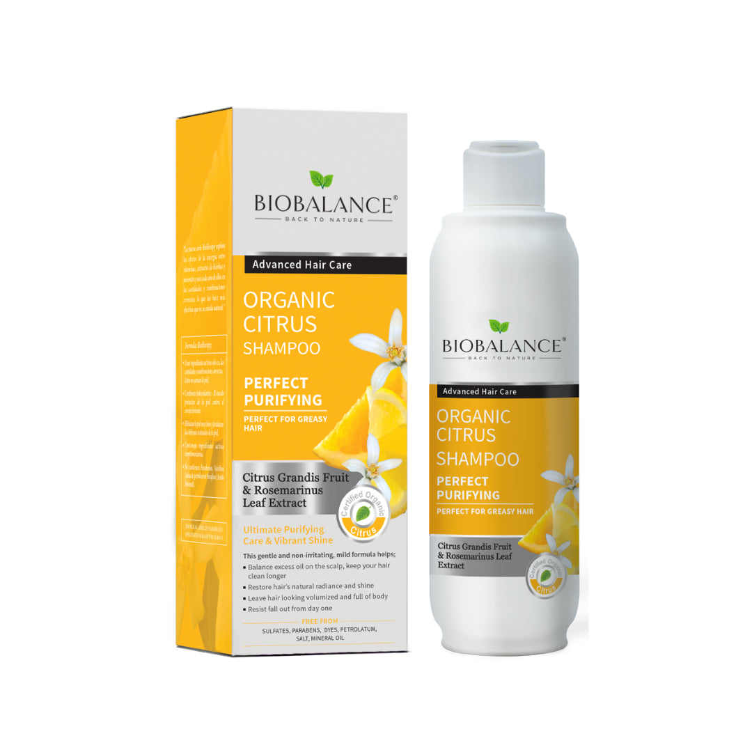 Biobalance  Organic Citrus Shampoo Perfect For Greasy Hair 330ml شامبو منظف معادل لحموضة الفروة