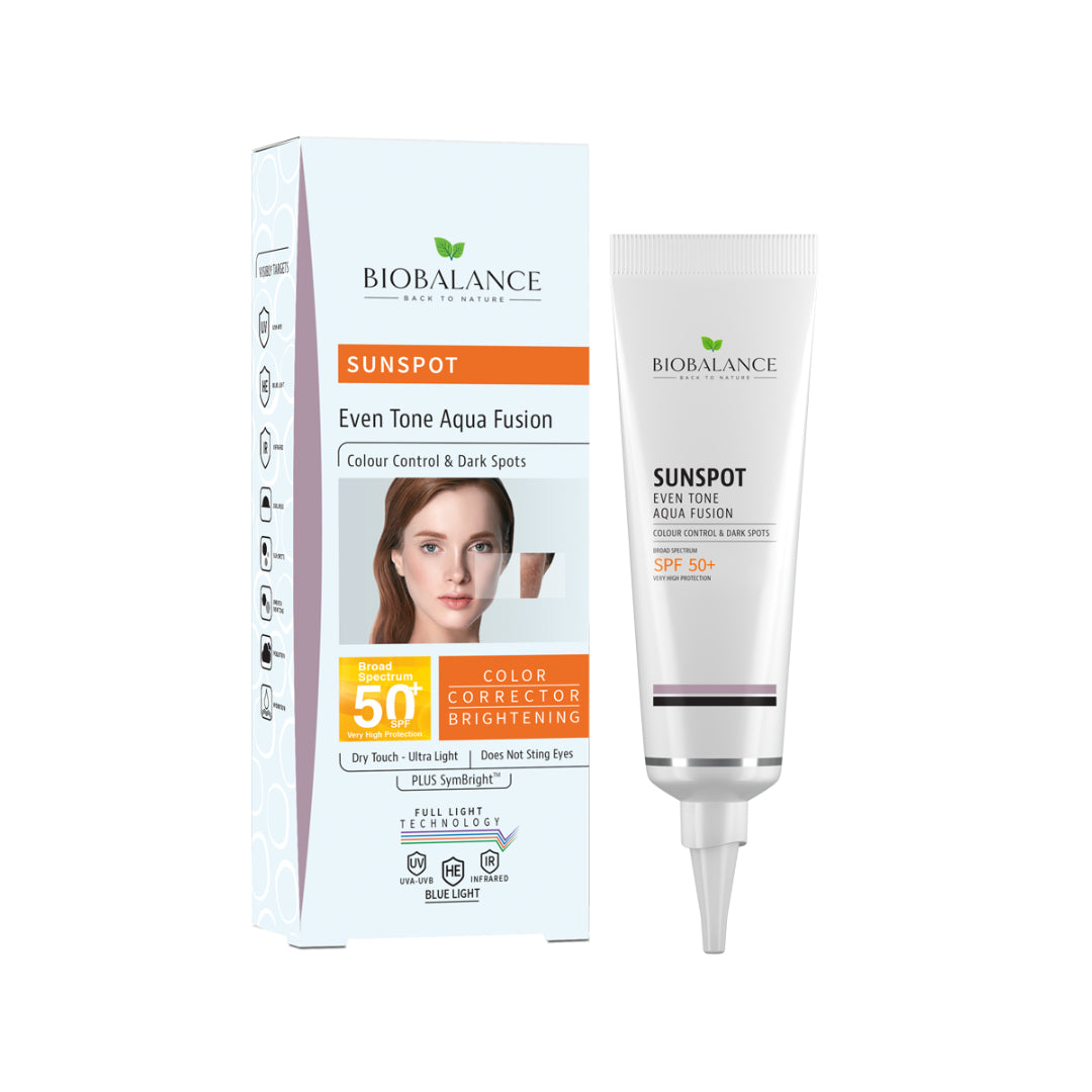 Biobalance Sunspot Even Tone Aqua Fusion Colour SPF 50+ 40ml واقي شمس للبشرة المعرضة للتصبغات