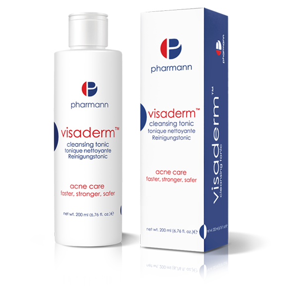 Pharmann Visaderm Tonic 200 ml تونر خالي من الكحول للبشرة الدهنية والمعرضة لحب الشباب