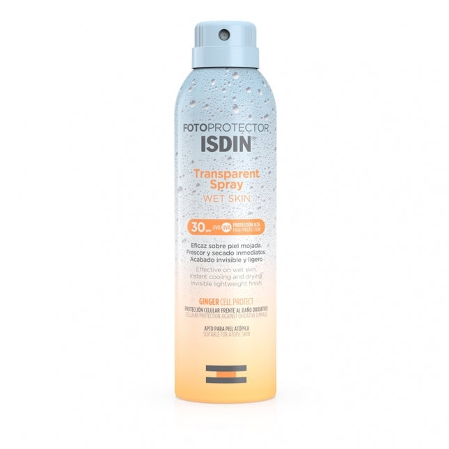 ISDIN Transparent Spray Wet Skin SPF50+ 250ml بخاخ واقي شمس للجسم