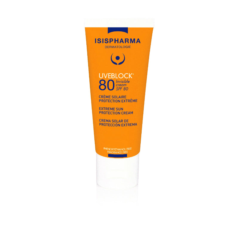 Isis Pharma Uveblock Spf80 Invisble Cream 40ml واقي شمس للبشرة الجافة