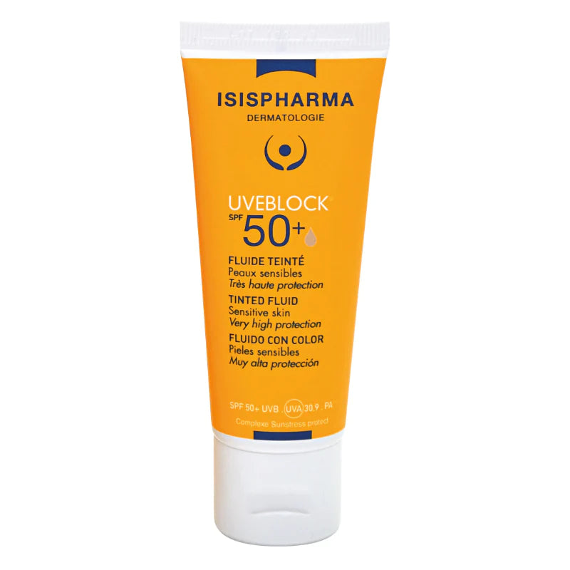 Isis Pharma Uveblock Spf50+ Tinted Fluid 50ml واقي شمس مع لون