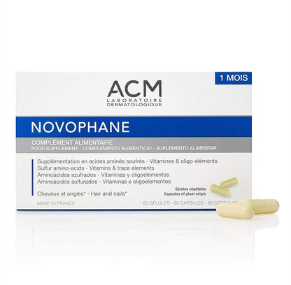 ACM Novophane Hair &amp; NAil Capsules 60 Cap كبسولات مكمل غذائي للشعر و الاظافر