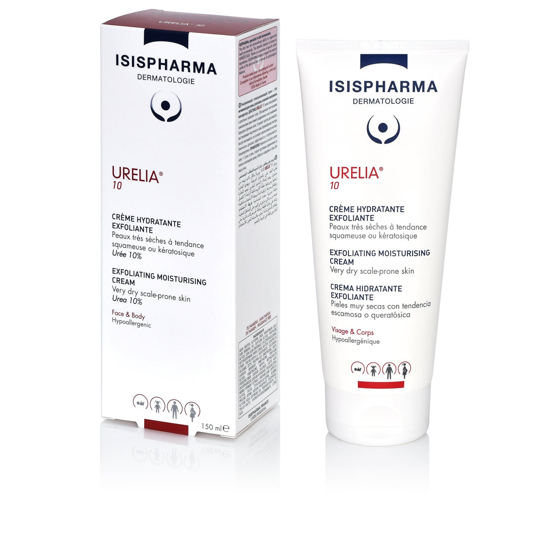 Isis Pharma Urelia 10 Exfoliating Moisturizing Body Cream 150ml يوريا للجسم