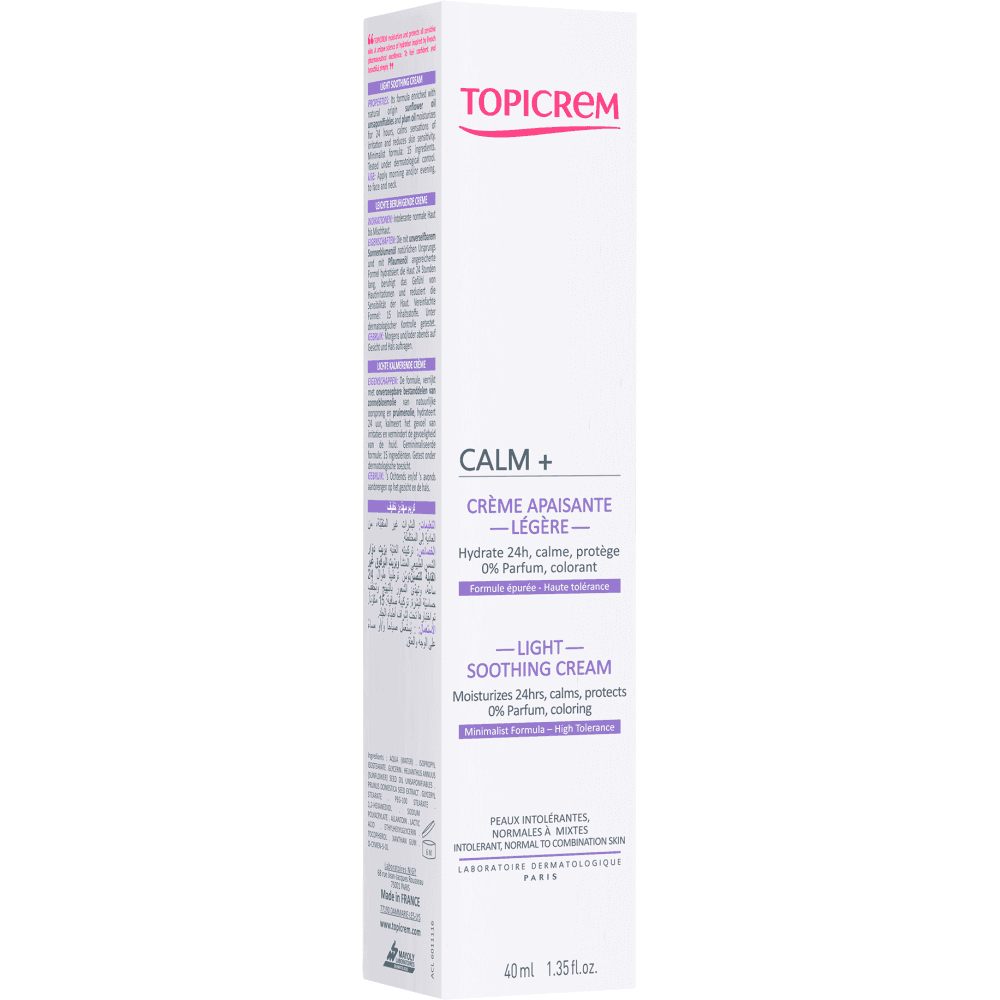 Topicrem Calm+ Soothing Light Cream 40ml كريم مرطب للبشرة المختلطة الحساسة