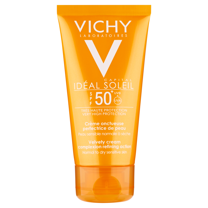 Vichy Capital Soleil Spf50+ Velvety Cream 50ml كريم واقي شمس للبشرة الجافة