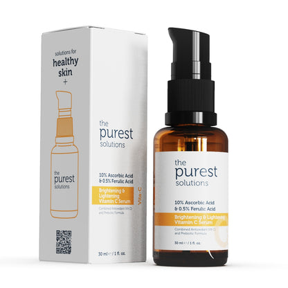 The Purest Solutions Ascorbic Acid 10% + Ferulic Acid 0.5% Brightening Serum 30ml سيروم فيتامين سي